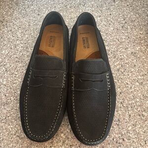 Johnston & Murphy Flex Driver Loafers 9.5M Blue Sheepskin Suede Penny Slip On